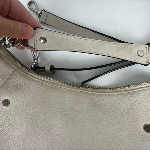 Micheal Kors cream leather shoulder bag w/crossbody strap - Picture 8 of 14
